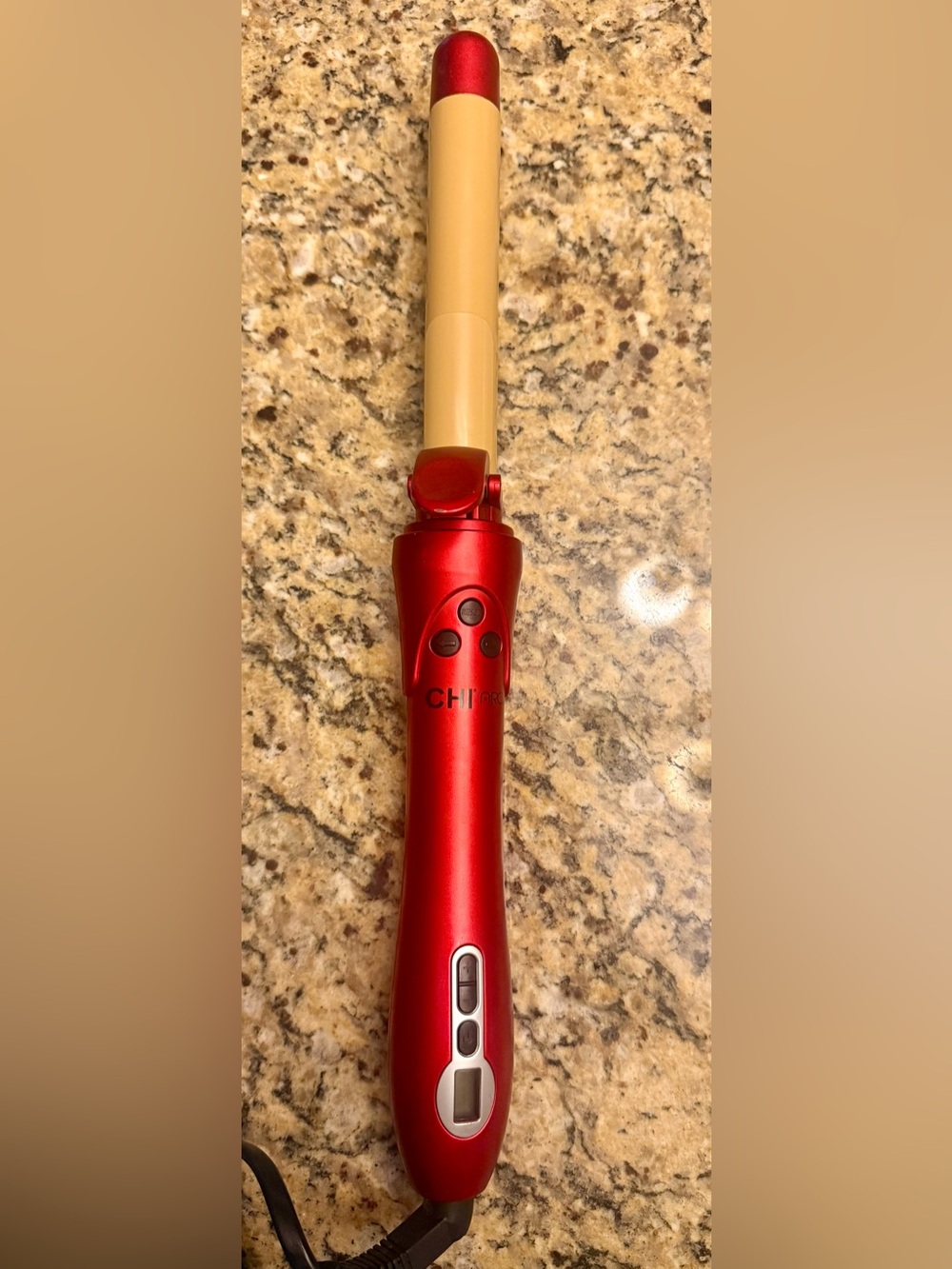CHI Red Ceramic Curling Iron - Professional Hair Styling Tool - Picture 2 of 4